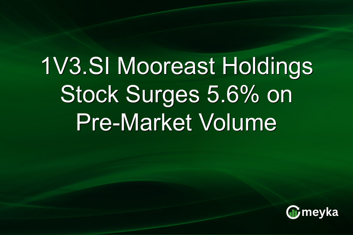 1V3.SI Mooreast Holdings Stock Surges 5.6% on Pre-Market Volume