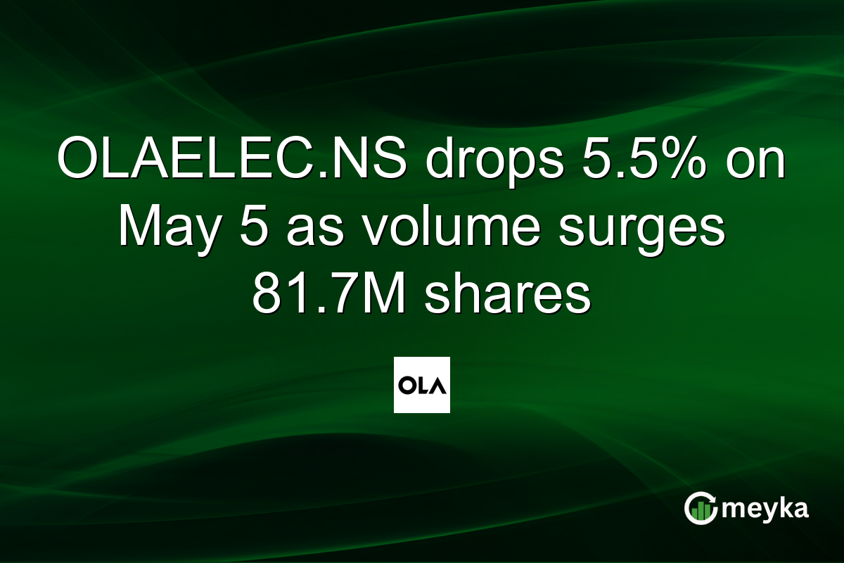 OLAELEC.NS drops 5.5% on May 5 as volume surges 81.7M shares