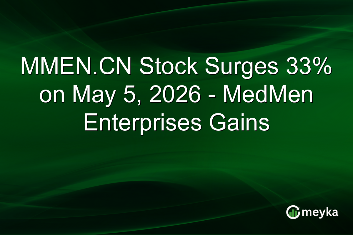 MMEN.CN Stock Surges 33% on May 5, 2026 – MedMen Enterprises Gains
