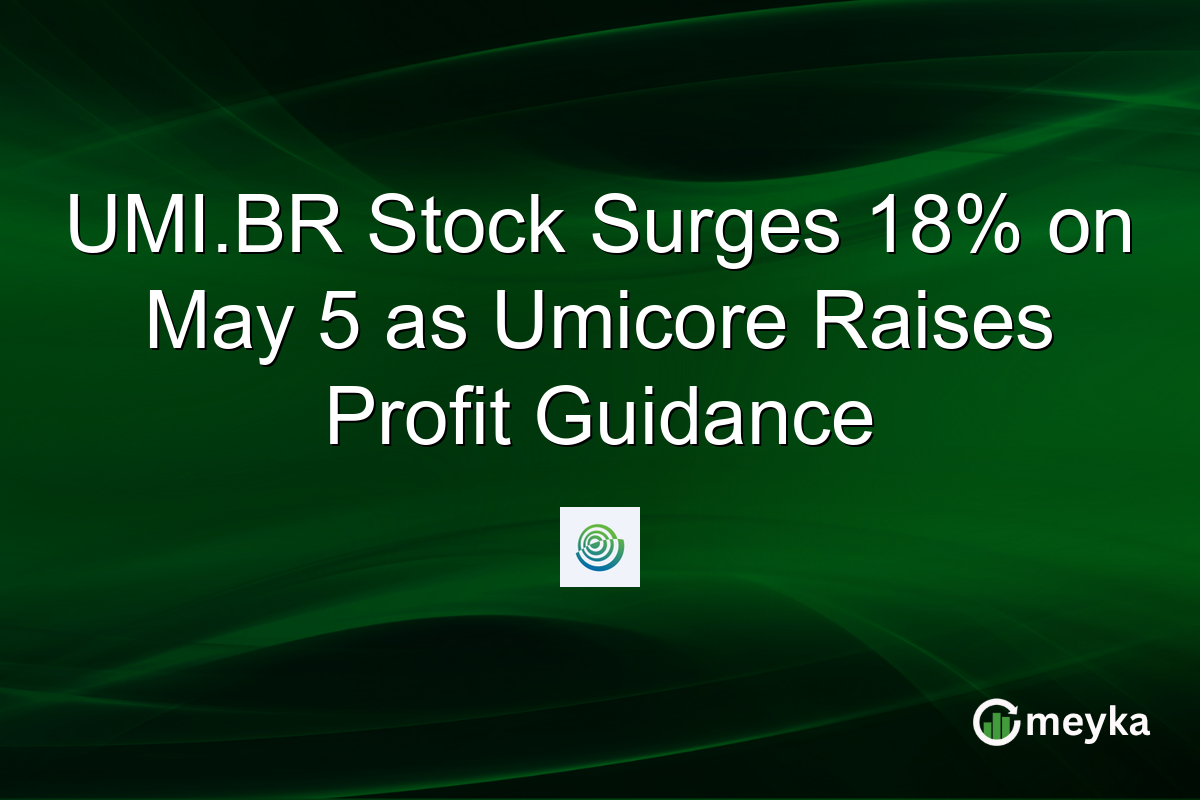 UMI.BR Stock Surges 18% on May 5 as Umicore Raises Profit Guidance