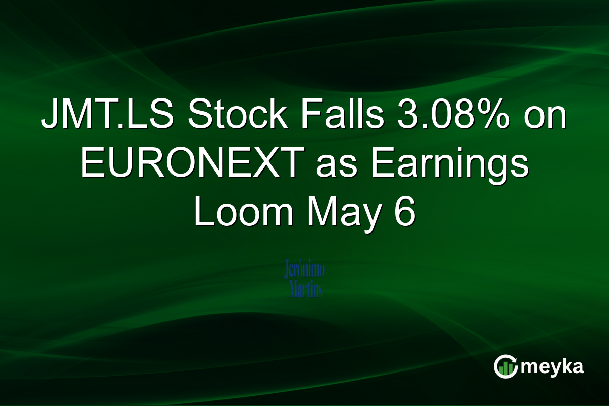JMT.LS Stock Falls 3.08% on EURONEXT as Earnings Loom May 6