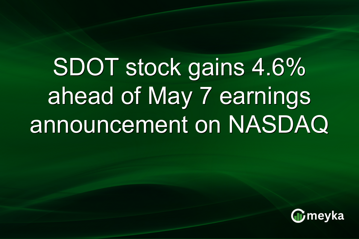 SDOT stock gains 4.6% ahead of May 7 earnings announcement on NASDAQ