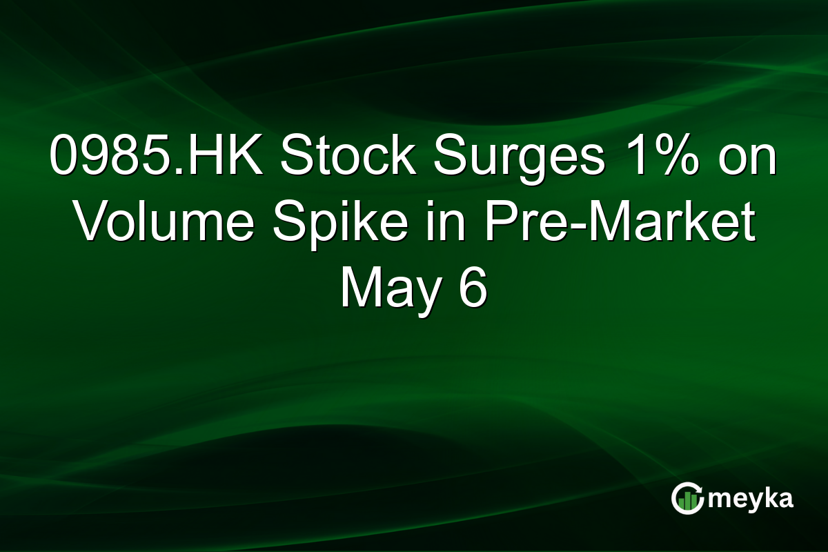 0985.HK Stock Surges 1% on Volume Spike in Pre-Market May 6