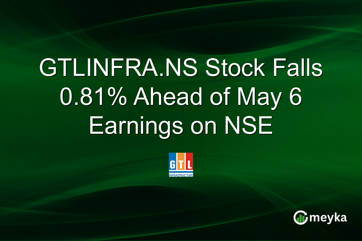 GTLINFRA.NS Stock Falls 0.81% Ahead of May 6 Earnings on NSE