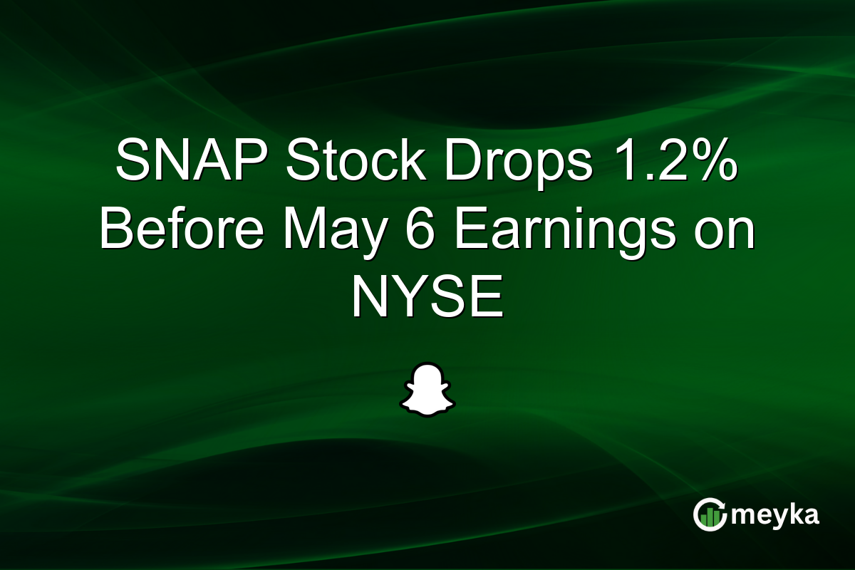 SNAP Stock Drops 1.2% Before May 6 Earnings on NYSE