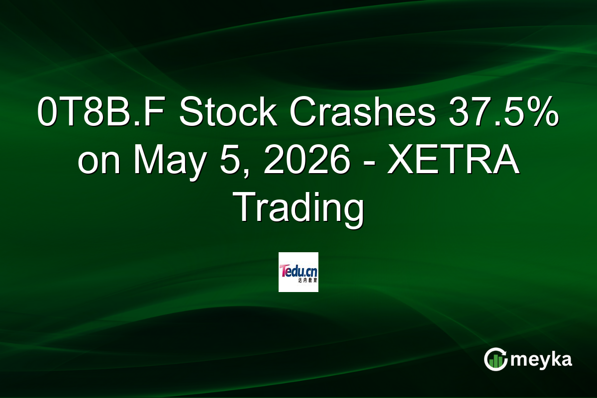 0T8B.F Stock Crashes 37.5% on May 5, 2026 – XETRA Trading