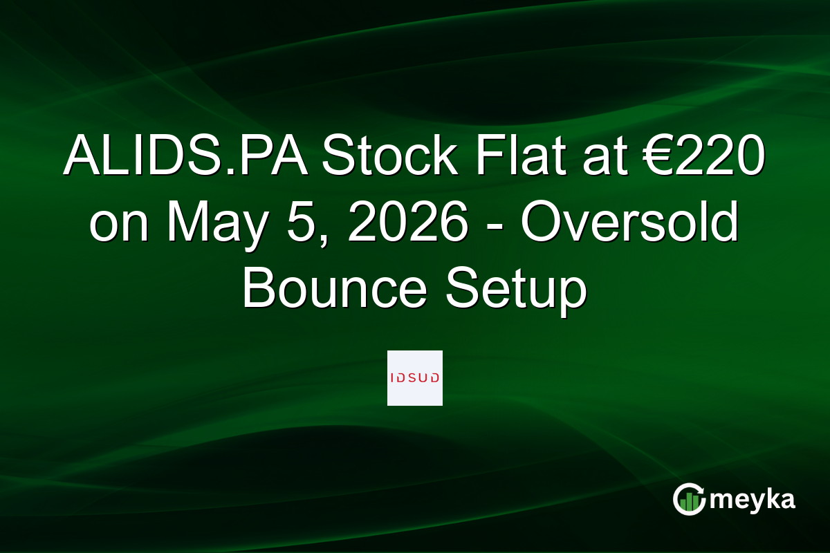ALIDS.PA Stock Flat at €220 on May 5, 2026 – Oversold Bounce Setup