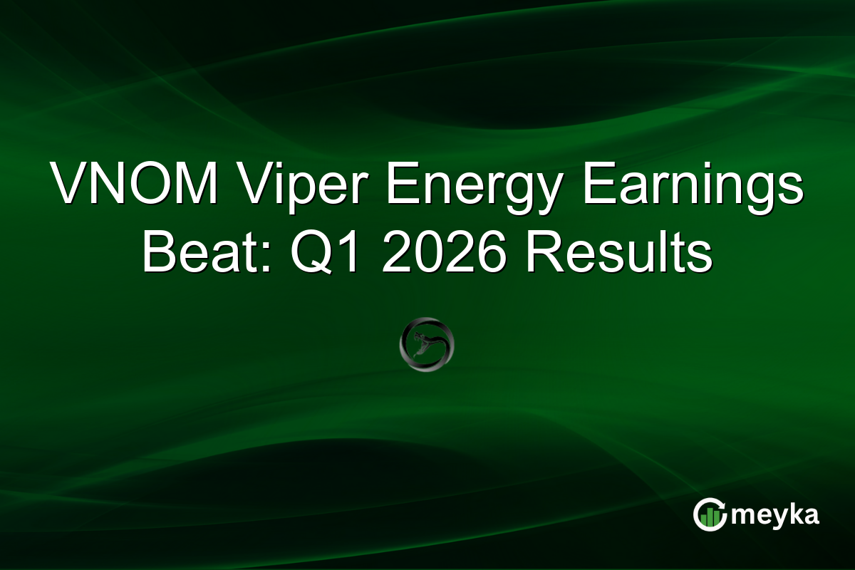 VNOM Viper Energy Earnings Beat: Q1 2026 Results