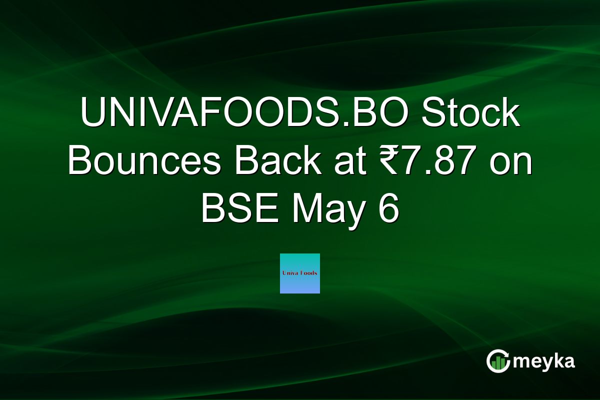 UNIVAFOODS.BO Stock Bounces Back at ₹7.87 on BSE May 6