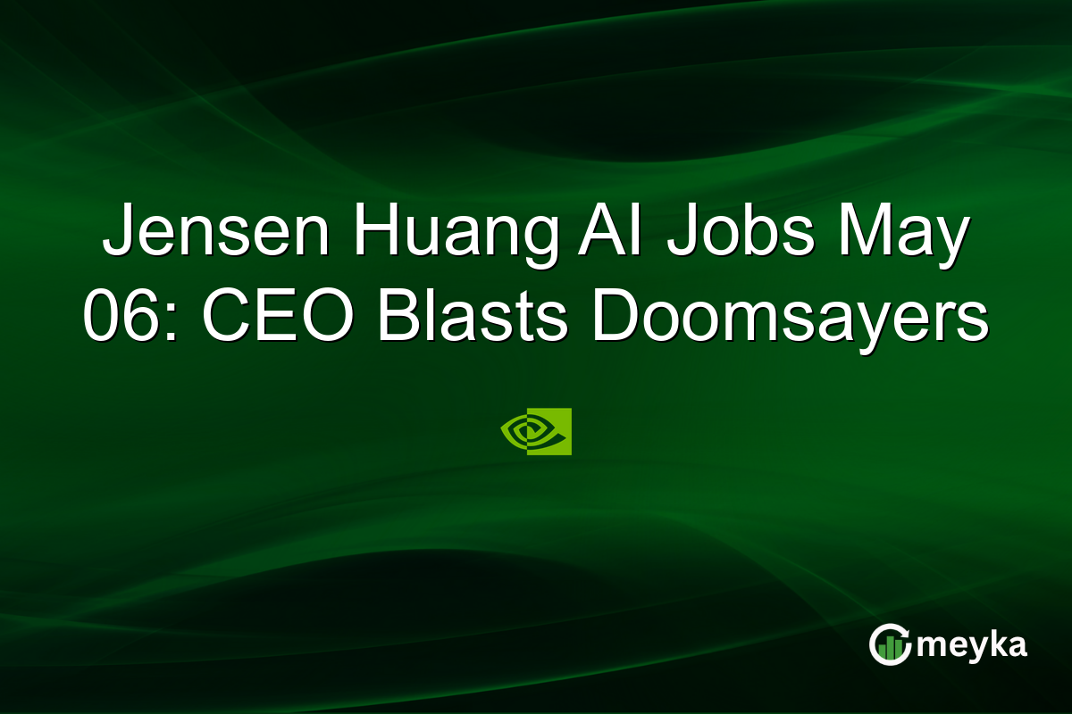 Jensen Huang AI Jobs May 06: CEO Blasts Doomsayers