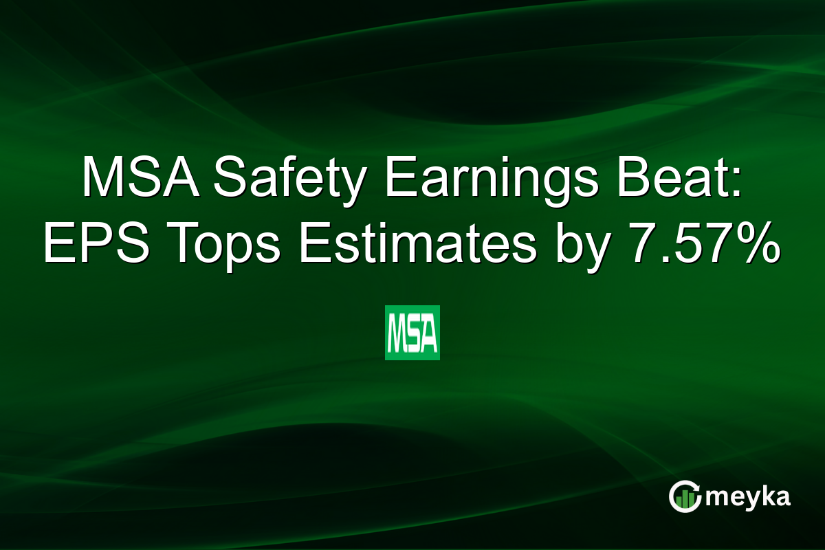 MSA Safety Earnings Beat: EPS Tops Estimates by 7.57%