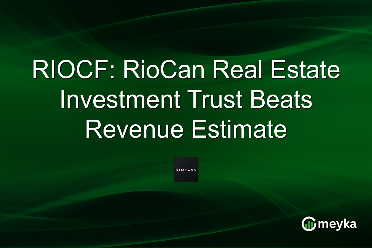 RIOCF: RioCan Real Estate Investment Trust Beats Revenue Estimate
