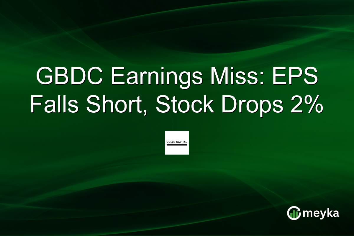 GBDC Earnings Miss: EPS Falls Short, Stock Drops 2%