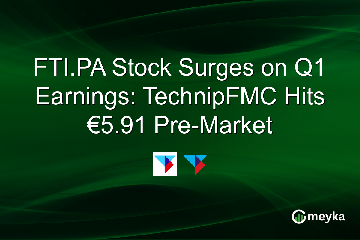 FTI.PA Stock Surges on Q1 Earnings: TechnipFMC Hits €5.91 Pre-Market