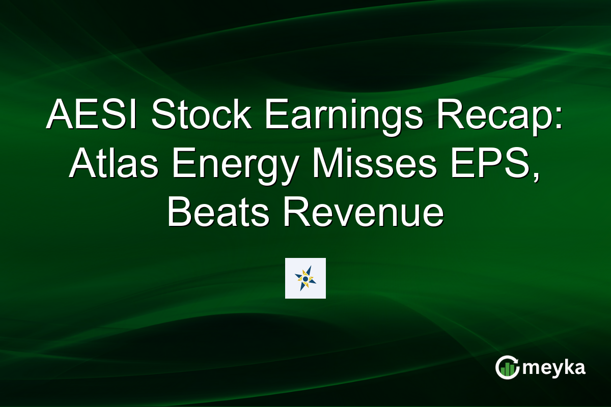 AESI Stock Earnings Recap: Atlas Energy Misses EPS, Beats Revenue