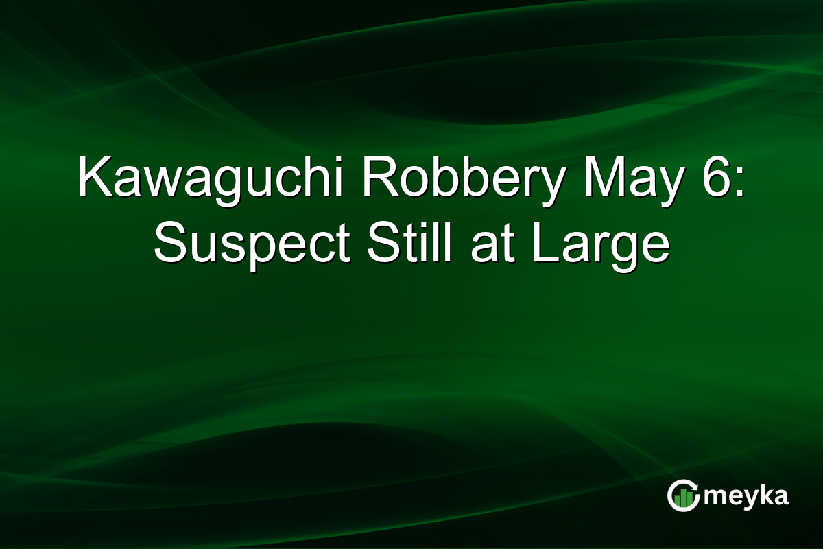 Kawaguchi Robbery May 6: Suspect Still at Large
