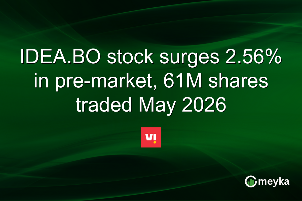IDEA.BO stock surges 2.56% in pre-market, 61M shares traded May 2026