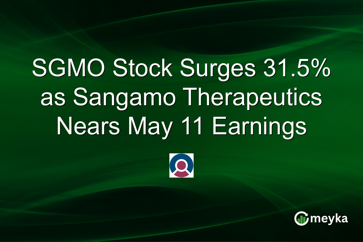 SGMO Stock Surges 31.5% as Sangamo Therapeutics Nears May 11 Earnings