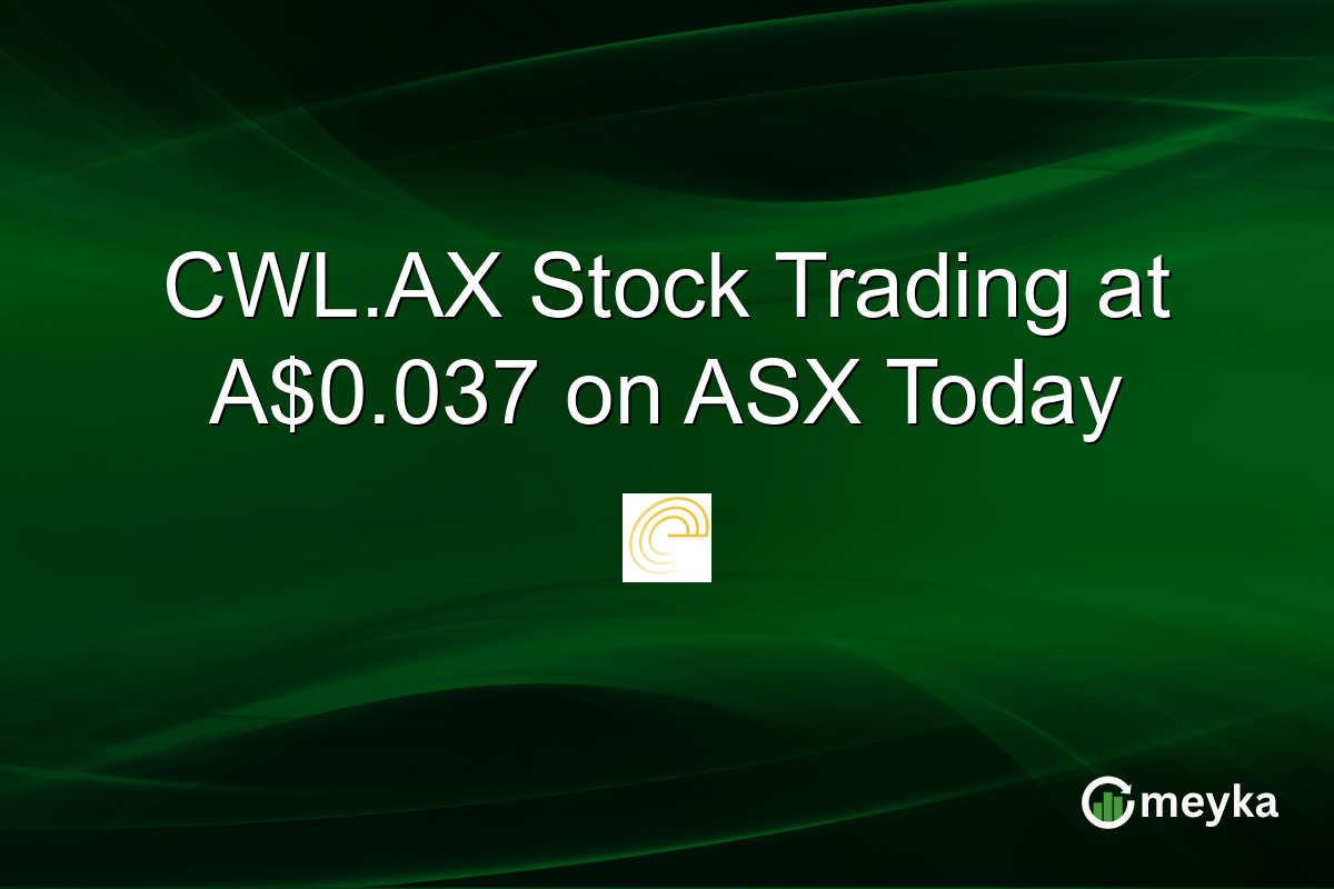 CWL.AX Stock Trading at A$0.037 on ASX Today