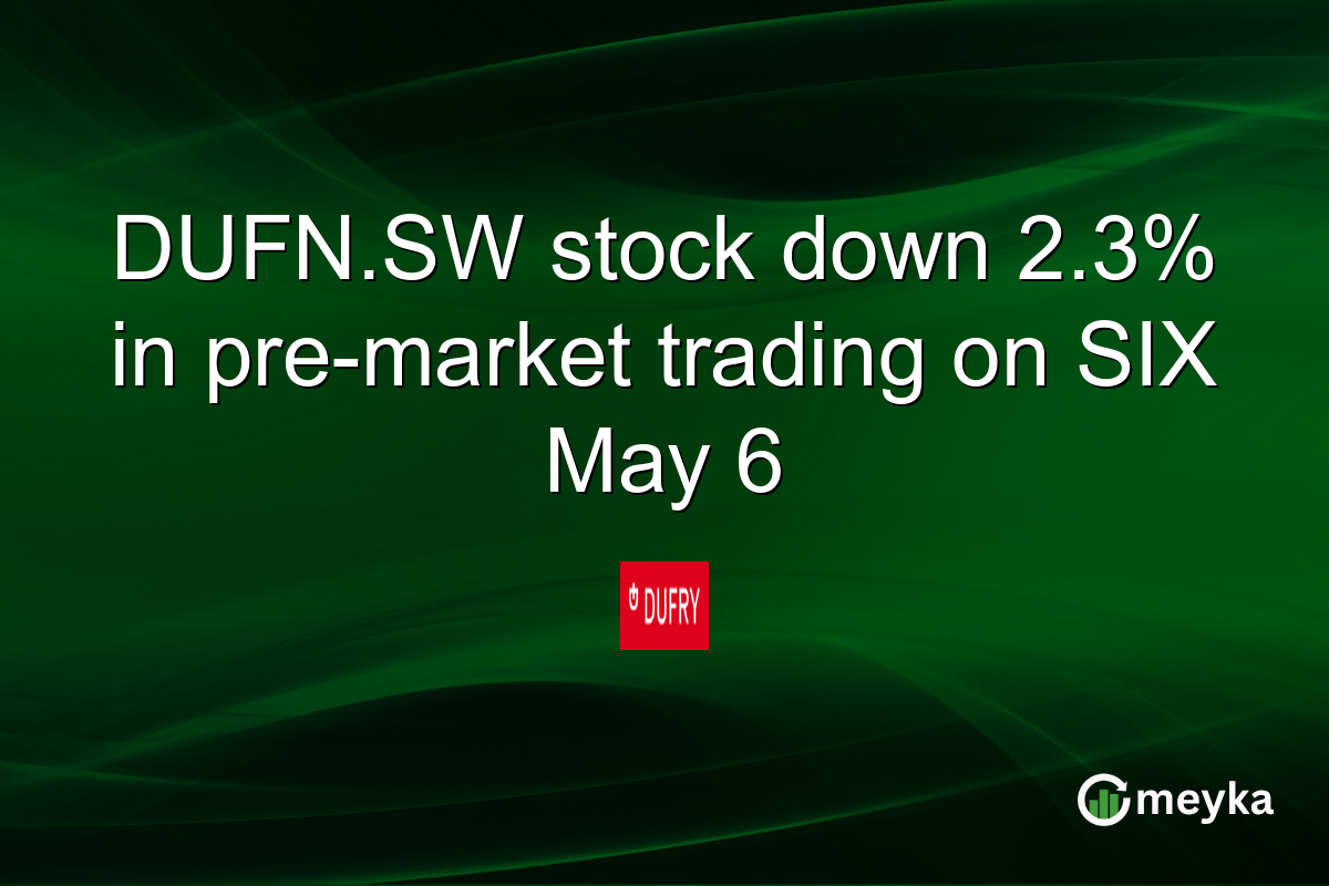 DUFN.SW stock down 2.3% in pre-market trading on SIX May 6