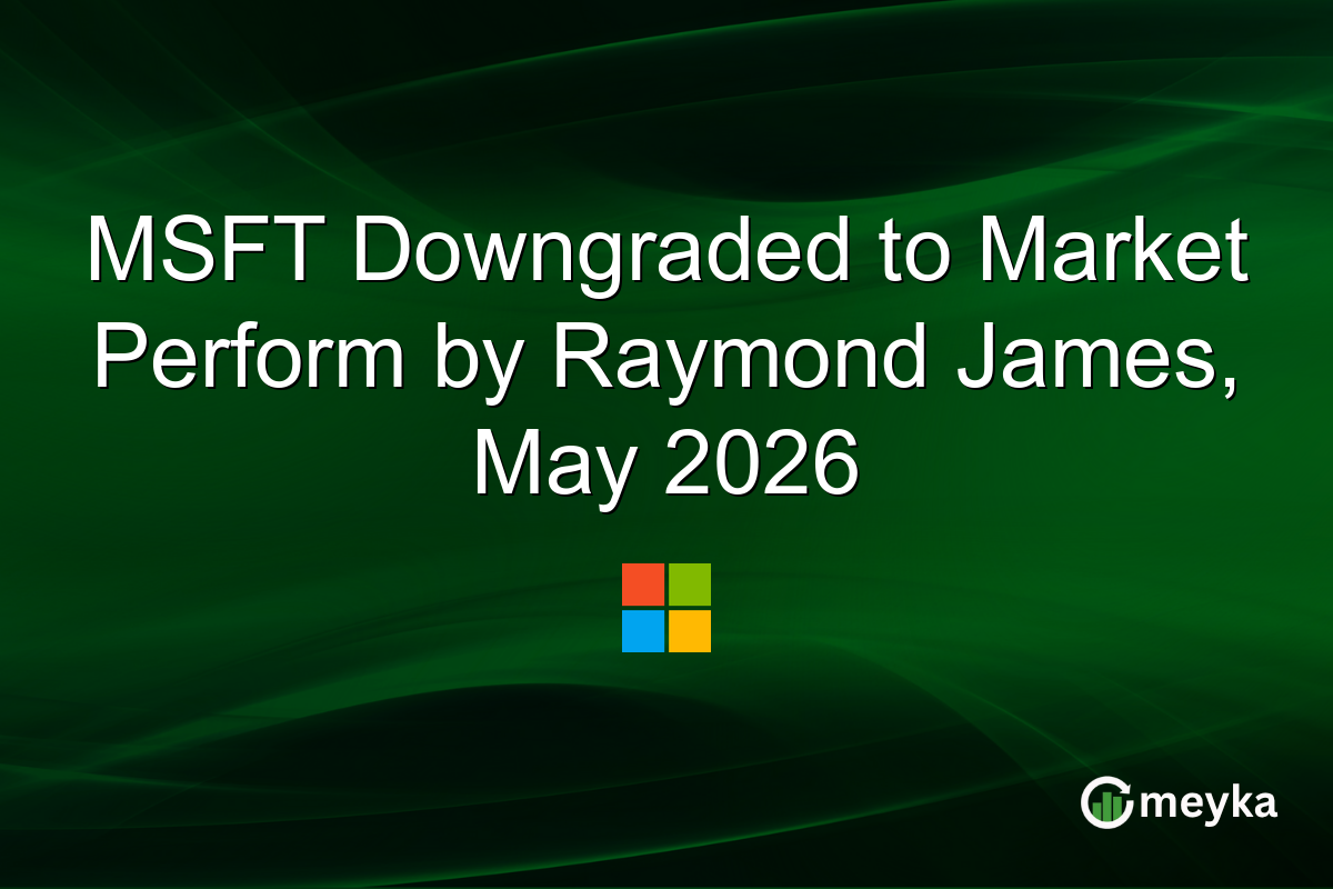 MSFT Downgraded to Market Perform by Raymond James, May 2026
