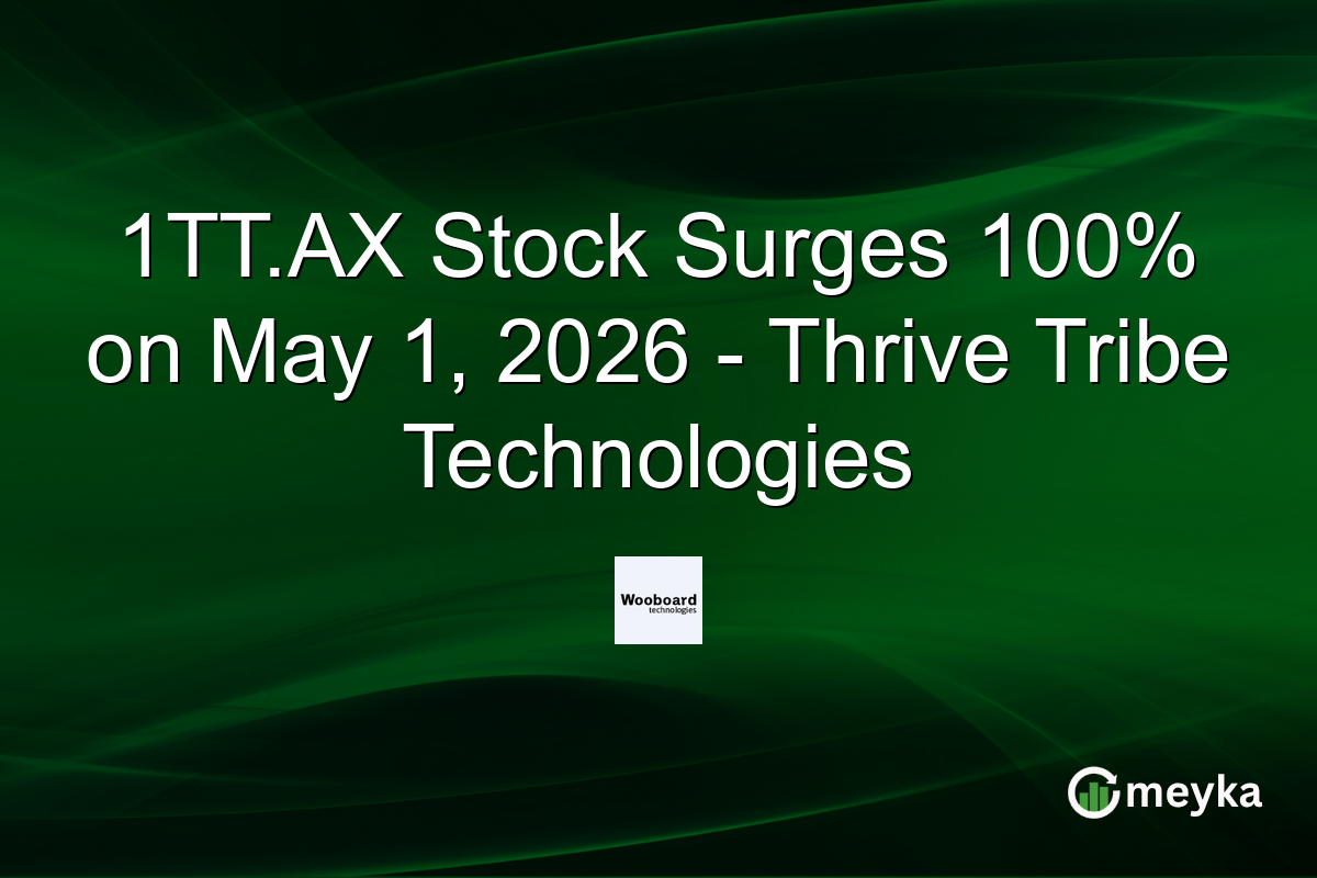 1TT.AX Stock Surges 100% on May 1, 2026 – Thrive Tribe Technologies