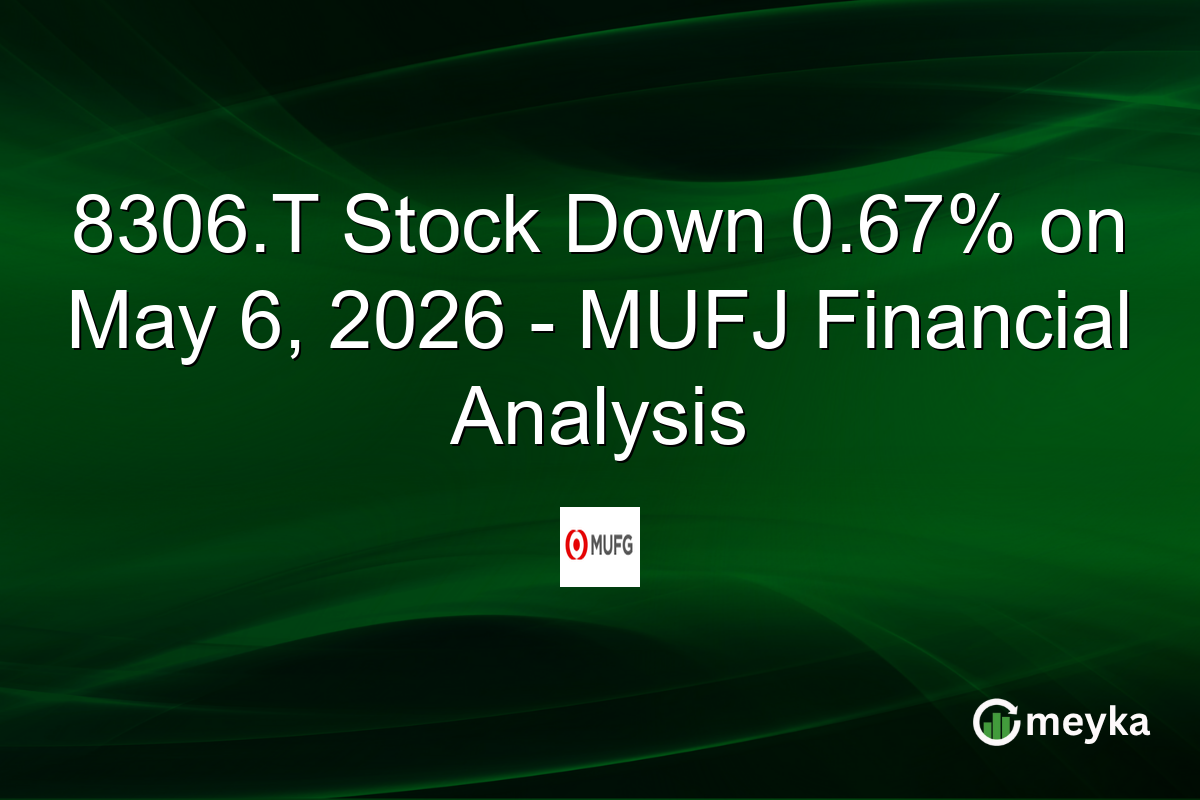 8306.T Stock Down 0.67% on May 6, 2026 – MUFJ Financial Analysis