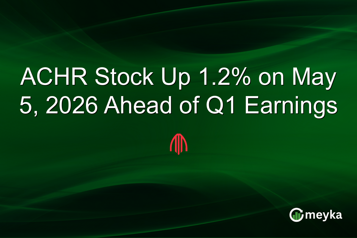 ACHR Stock Up 1.2% on May 5, 2026 Ahead of Q1 Earnings