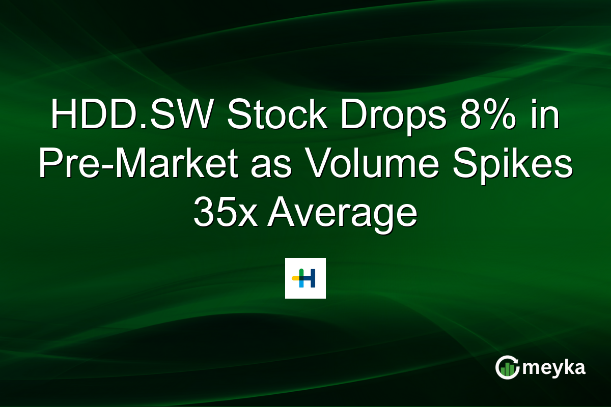 HDD.SW Stock Drops 8% in Pre-Market as Volume Spikes 35x Average