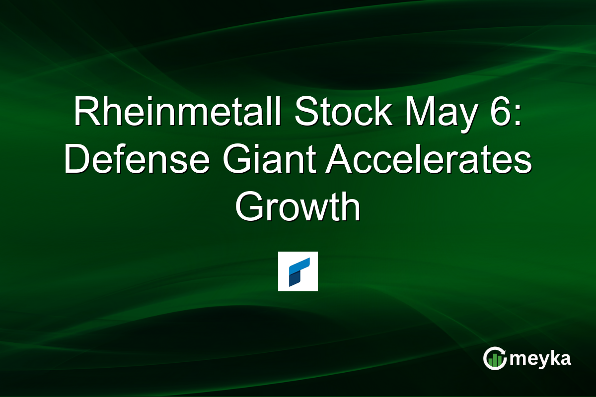 Rheinmetall Stock May 6: Defense Giant Accelerates Growth