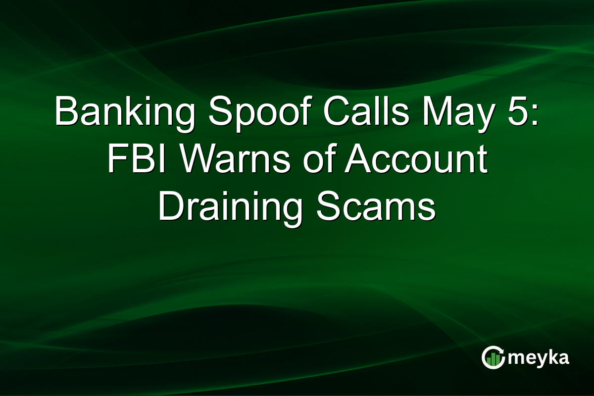 Banking Spoof Calls May 5: FBI Warns of Account Draining Scams