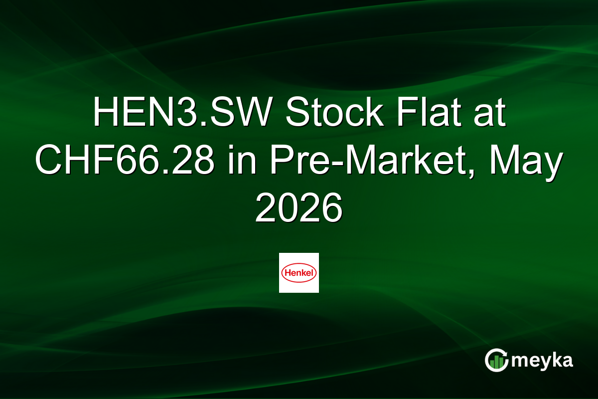 HEN3.SW Stock Flat at CHF66.28 in Pre-Market, May 2026