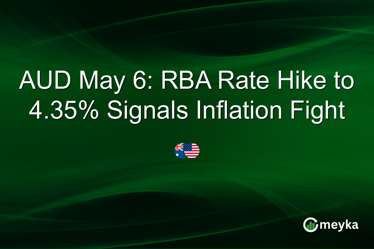 AUD May 6: RBA Rate Hike to 4.35% Signals Inflation Fight