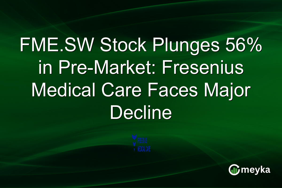FME.SW Stock Plunges 56% in Pre-Market: Fresenius Medical Care Faces Major Decline