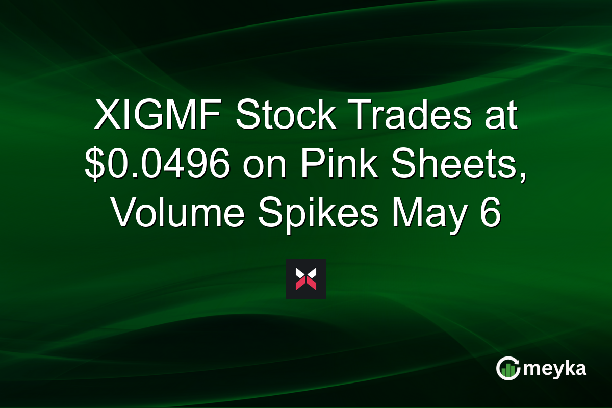 XIGMF Stock Trades at $0.0496 on Pink Sheets, Volume Spikes May 6