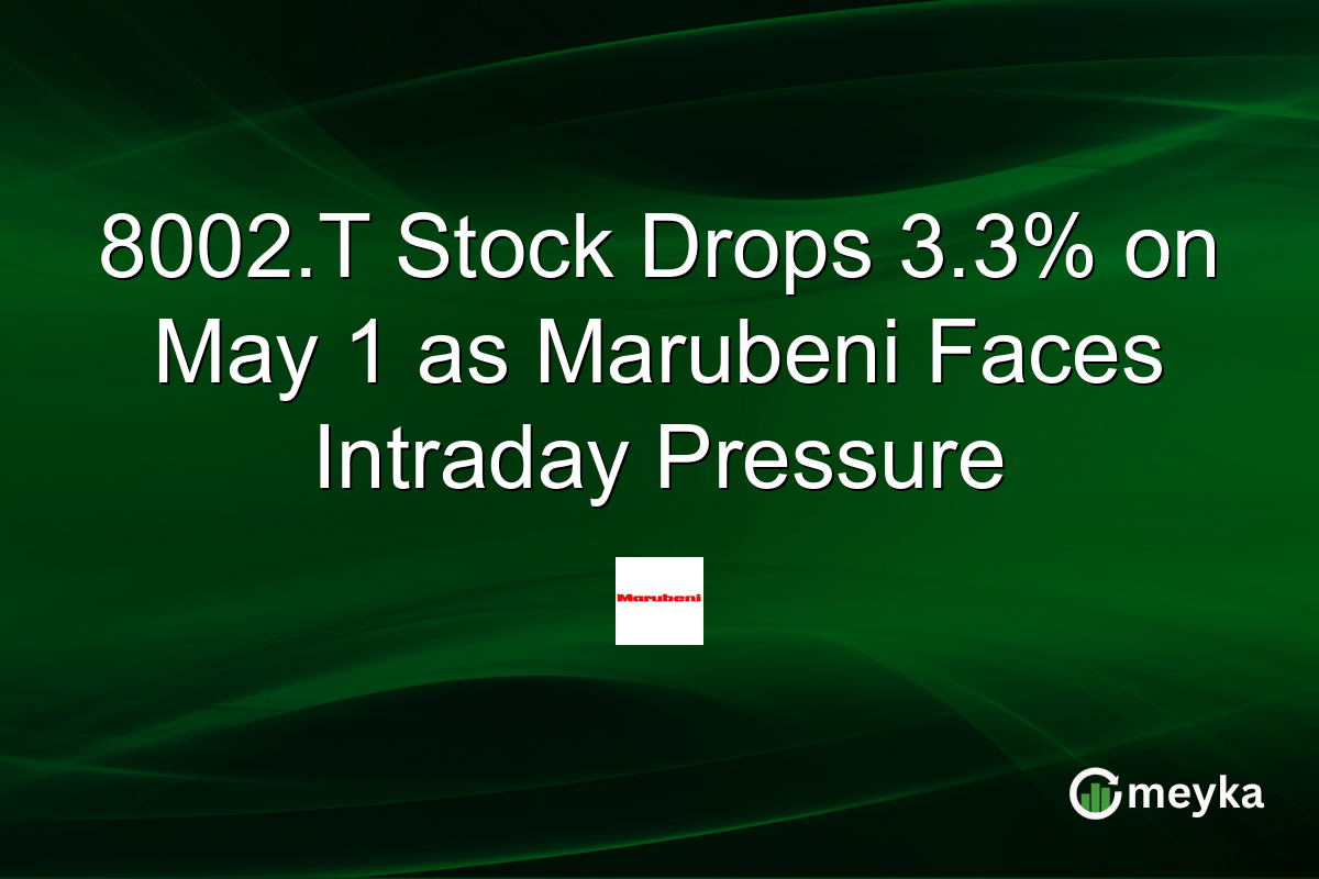 8002.T Stock Drops 3.3% on May 1 as Marubeni Faces Intraday Pressure