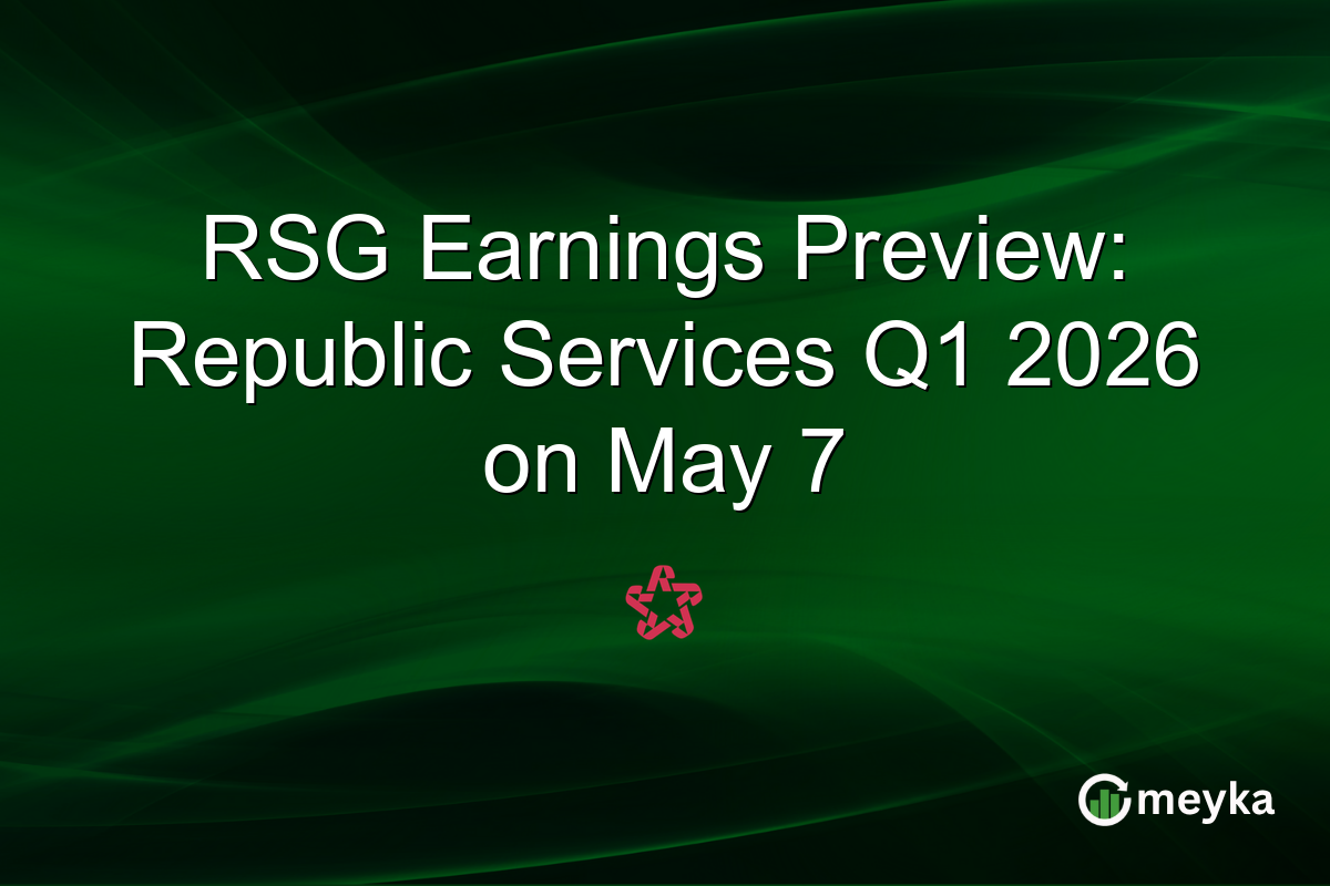 RSG Earnings Preview: Republic Services Q1 2026 on May 7