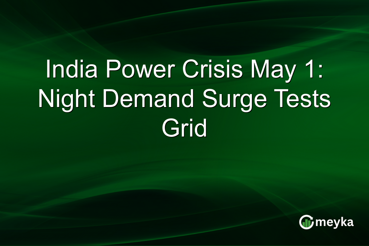 India Power Crisis May 1: Night Demand Surge Tests Grid