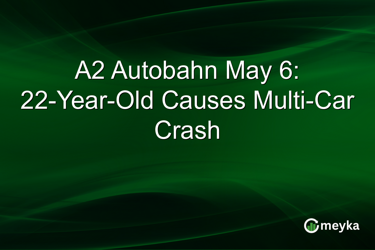 A2 Autobahn May 6: 22-Year-Old Causes Multi-Car Crash