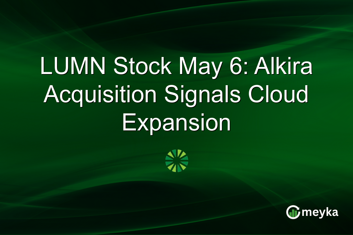 LUMN Stock May 6: Alkira Acquisition Signals Cloud Expansion