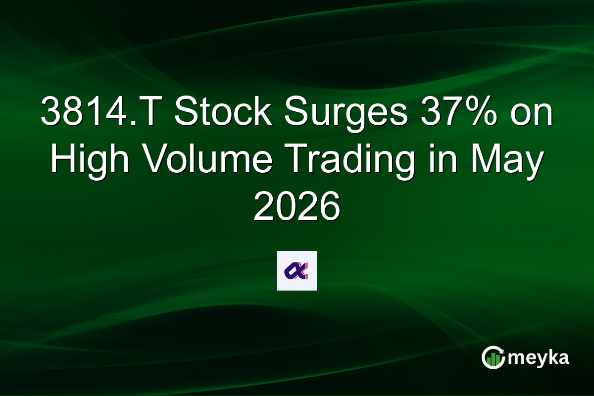 3814.T Stock Surges 37% on High Volume Trading in May 2026