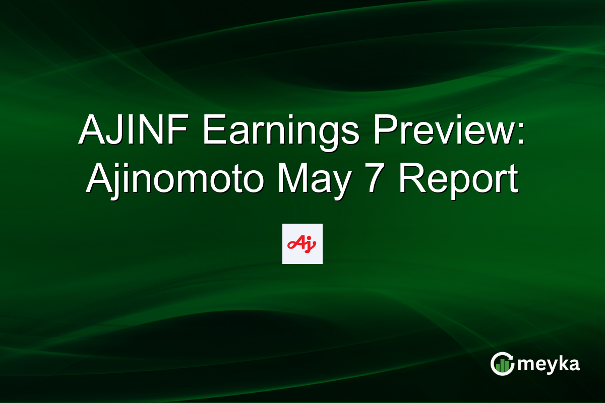 AJINF Earnings Preview: Ajinomoto May 7 Report