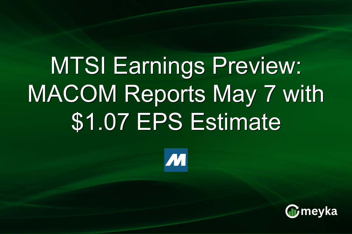 MTSI Earnings Preview: MACOM Reports May 7 with $1.07 EPS Estimate