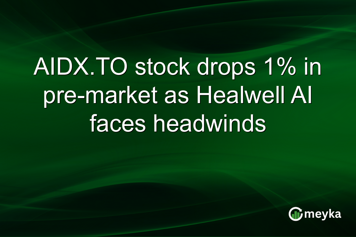 AIDX.TO stock drops 1% in pre-market as Healwell AI faces headwinds