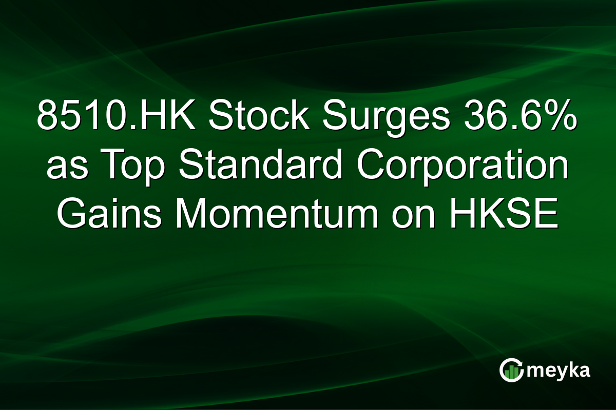 8510.HK Stock Surges 36.6% as Top Standard Corporation Gains Momentum on HKSE