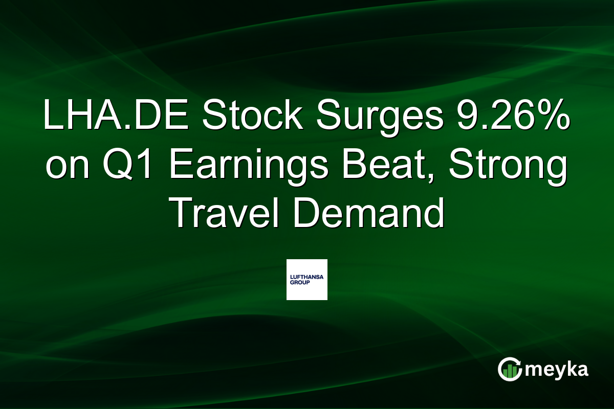 LHA.DE Stock Surges 9.26% on Q1 Earnings Beat, Strong Travel Demand