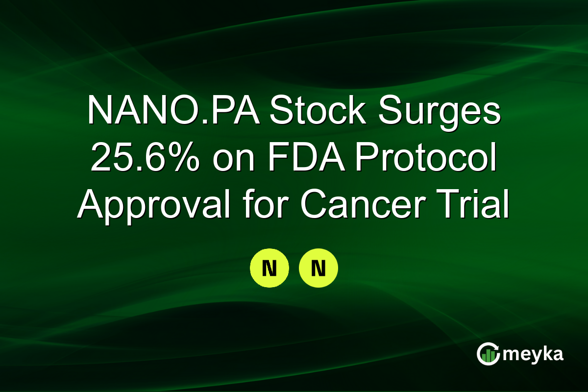 NANO.PA Stock Surges 25.6% on FDA Protocol Approval for Cancer Trial