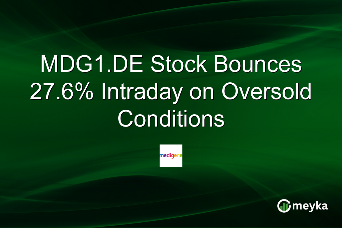MDG1.DE Stock Bounces 27.6% Intraday on Oversold Conditions