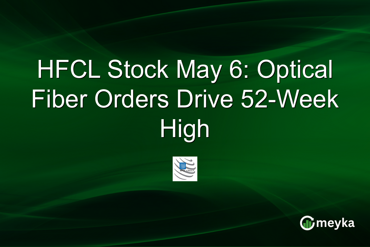 HFCL Stock May 6: Optical Fiber Orders Drive 52-Week High