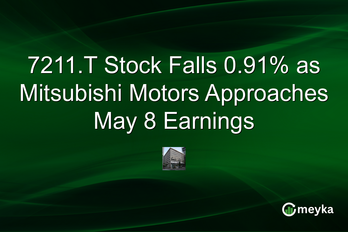 7211.T Stock Falls 0.91% as Mitsubishi Motors Approaches May 8 Earnings